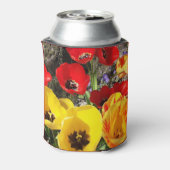 黄色と赤のチューリップ 缶クーラー (缶裏面)