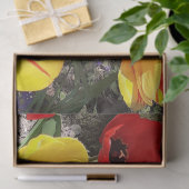 黄色と赤のチューリップ 薄葉紙 (ギフト)