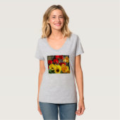 黄色と赤のチューリップ Tシャツ (正面フル)
