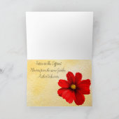 黄色と赤のデイリリーパステルイエローウォーター色 カード (内部)