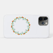 黄色と赤のバラの花を持つフローラの丸い枠 Case-Mate iPhoneケース (裏面(横))