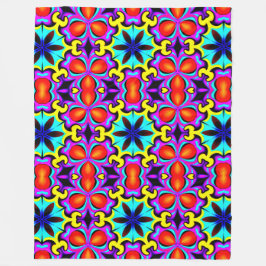 黄色と赤のパターン(の模様が)あるフリースブランケット フリースブランケット