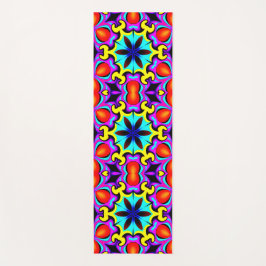 黄色と赤のパターン(の模様が)あるヨガマット ヨガマット