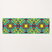 黄色と赤のパターン（の模様が）あるヨガマット ヨガマット (裏面(横))