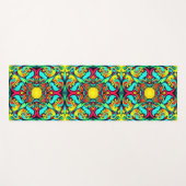 黄色と赤のパターン（の模様が）あるヨガマット ヨガマット (正面(横))