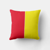 黄色と赤のプレーンシンプルカラー クッション (裏面)