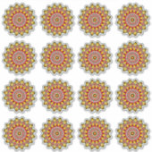 黄色と赤のマンダラのパック シール (正面)