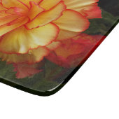 黄色と赤の塊茎ベゴニアフローラ カッティングボード (角)