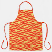 黄色と赤の抽象芸術葉 エプロン (正面)