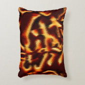 黄色と赤の斑点はぼやけ欠けている アクセントクッション (正面(垂直))