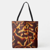 黄色と赤の斑点はぼやけ欠けている トートバッグ (正面)