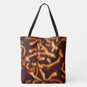 黄色と赤の斑点はぼやけ欠けている トートバッグ (裏面)