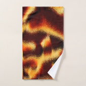 黄色と赤の斑点はぼやけ欠けている バスタオルセット (ハンドタオル)