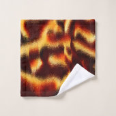 黄色と赤の斑点はぼやけ欠けている バスタオルセット (ウォッシュタオル)