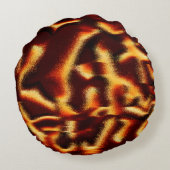 黄色と赤の染みは、スプレーやインクの吹き出し口のようで欠陥がある ラウンドクッション (裏面)