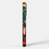 黄色と赤の花植物性プリント Case-Mate iPhoneケース (裏面 / 右)