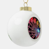 黄色と赤の観覧車 セラミックボールオーナメント (左)