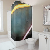 黄色と赤の金属バー シャワーカーテン (インサイチュ)