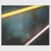 黄色と赤の金属バー ラッピングペーパー (フラット)