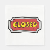 黄色と赤の閉じた記号 スタンダードランチョンナプキン (正面)