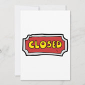 黄色と赤の閉じた記号 招待状 (正面)