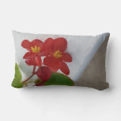 黄色と赤オレンジ ランバークッション (裏面)