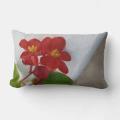 黄色と赤オレンジ ランバークッション (正面)