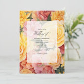 黄色と赤面フローラ結婚の 招待状 (スタンド正面)