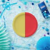 黄色と赤 ペーパープレート (パーティー)