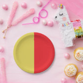 黄色と赤 ペーパープレート (パーティー)