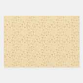 黄色と金ゴールドタンポポ ラッピングペーパーシート (正面2)