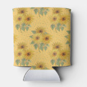 黄色と金ゴールド秋のひまわり 缶クーラー (裏面)