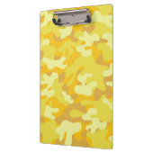 黄色と金ゴールド迷彩柄デザイン クリップボード (左)