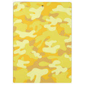 黄色と金ゴールド迷彩柄デザイン クリップボード (裏面)