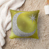 黄色と銀の天体 クッション (ブランケット)