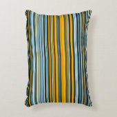 黄色と青のストライプ アクセントクッション (正面(垂直))