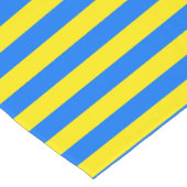 黄色と青のストライプ ショートテーブルランナー (コーナー)