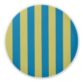 黄色と青のストライプ セラミックノブ (正面)