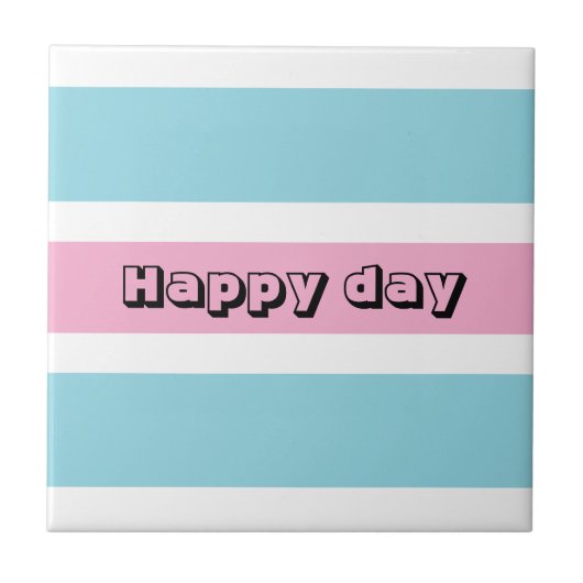 黄色と青のストライプ タイル (正面)