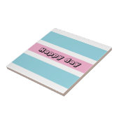 黄色と青のストライプ タイル (側面)