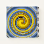 黄色と青のスパイラル ノートブック (裏面)