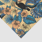 黄色と青のトゥカン庭園 薄葉紙 (詳細)