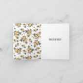 黄色と青のフローラありがとう サンキューカード (内部)