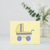 黄色と青のベビーカー ポストカード (スタンド正面)