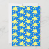 黄色と青のボーイズペイントボール誕生日パーティー 招待状 (裏面)