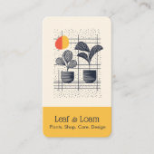 黄色と青のモダン抽象芸術工場 名刺 (正面)