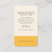 黄色と青のモダン抽象芸術工場 名刺 (裏面)