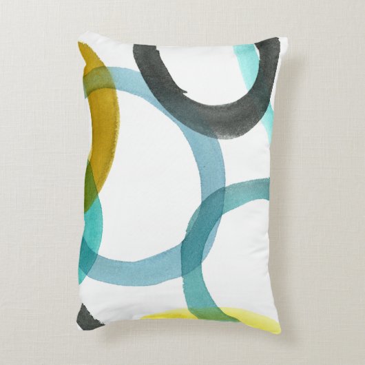 黄色と青の円を連動 アクセントクッション (裏面(縦))