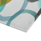 黄色と青の円を連動 カッティングボード (角)