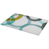 黄色と青の円を連動 カッティングボード (角)